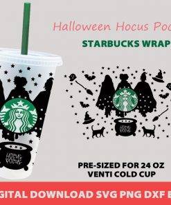 Starbucks Full Wrap Template Svg,For Starbucks 24 oz Venti Cold Cup  Template Svg+16 oz Hot Cup Template Svg