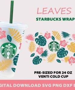 Heart Svg Wrap for Starbucks Venti Cold Cup 24 Oz. 