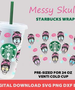 Starbucks Cold Cup 24 Oz Full Wrap Template Svg, Instant Download