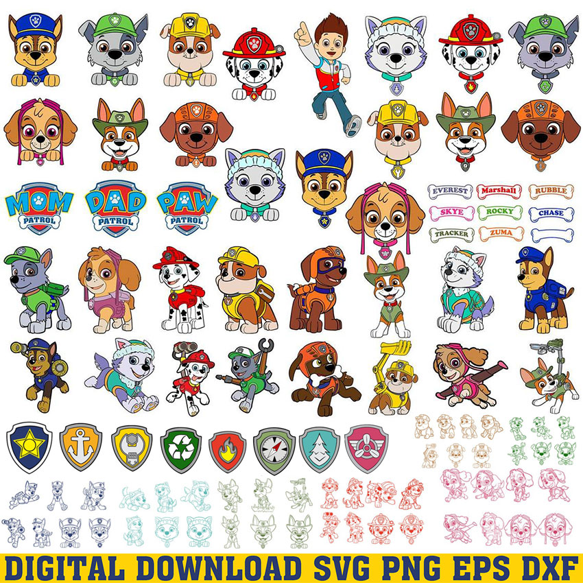 Download Paw Patrol Svg Cricut Paw Patrol Cricut Paw Patrol Birthday Svg Paw Patrol Mom Dad Shield Svg Paw Patrol Cartoon Png Paw Patrol Clipart Joicedesign Free And Premium Design Resources